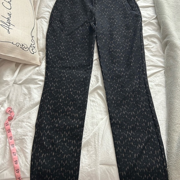 Wolford Black Lace Bonded Trousers Pull On Pants Leggings Pockets Luxury size 6 - Picture 6 of 9